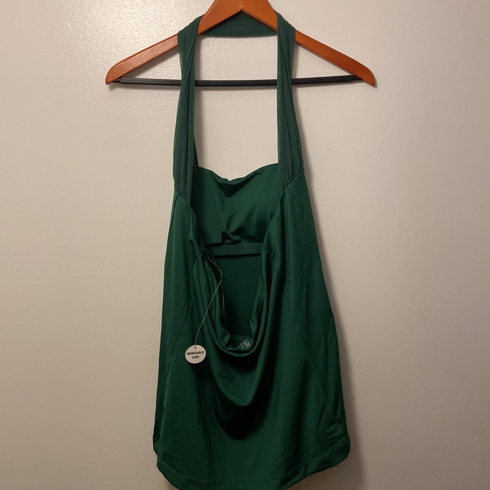 New NFL New York Jets Women's Green Halter Top Sz. L - Picture 4 of 6